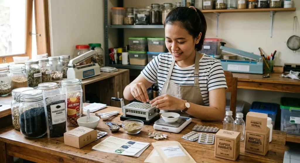 cara maklon herbal dengan modal terbatas