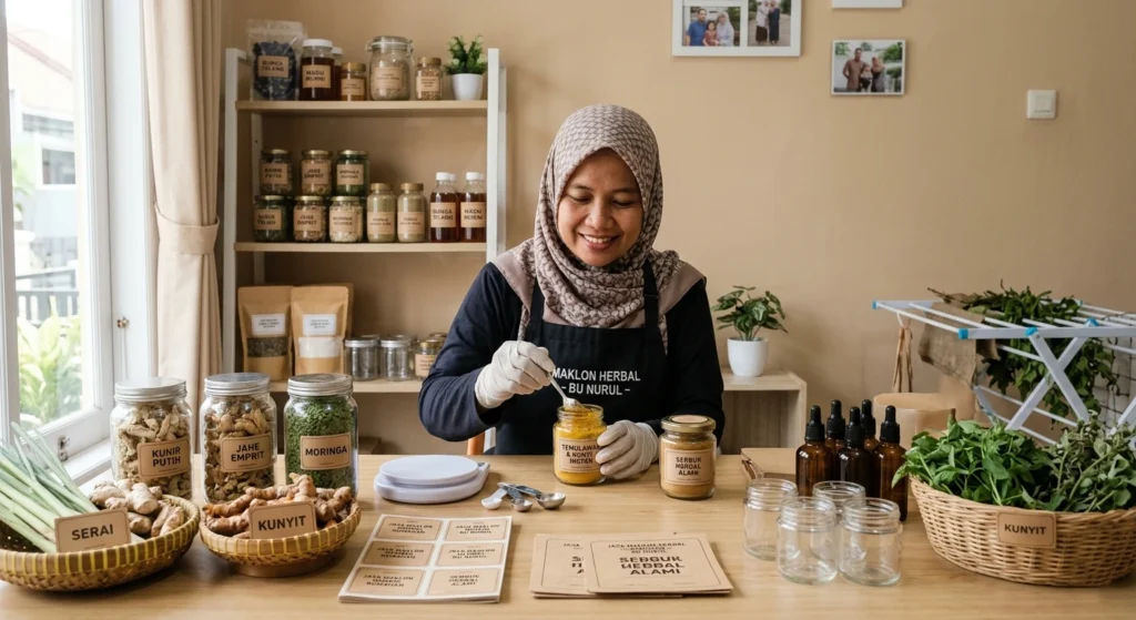 jasa maklon herbal skala rumahan