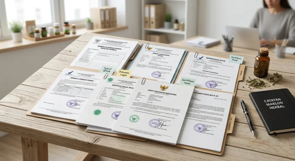 dokumen yang diperlukan untuk maklon herbal