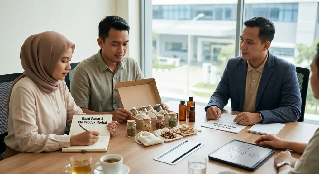 cara maklon produk herbal