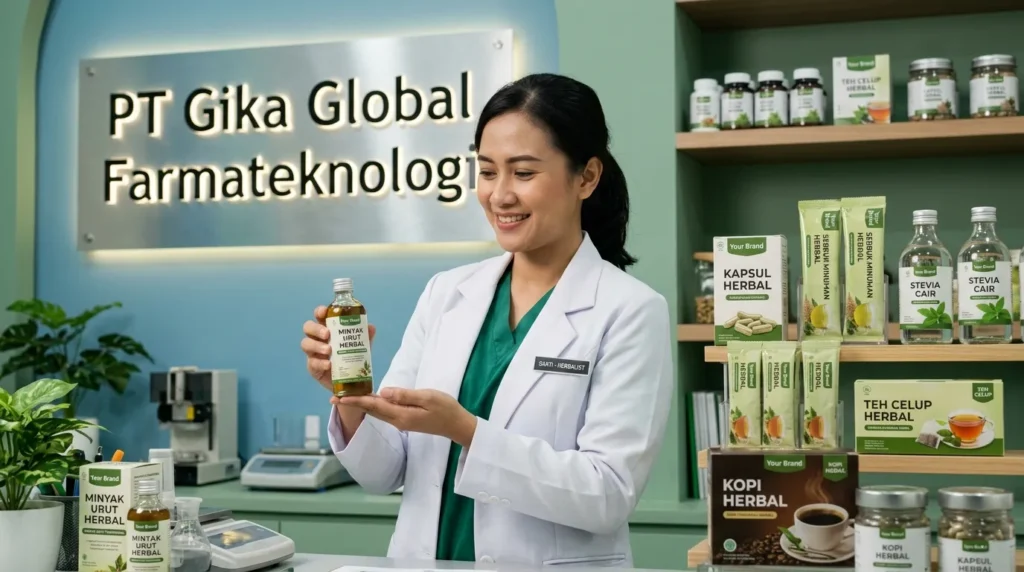 Maklon minyak urut herbal